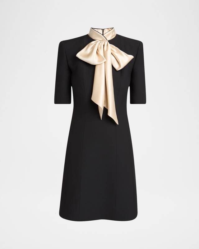 Bow Tailored Mini Dress